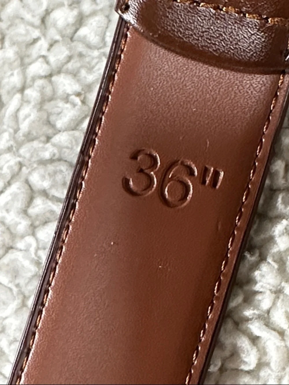 Mio Marino Collection  Size 36 Men’s Leather Belt, Beautiful Shiny Buckle EUC!